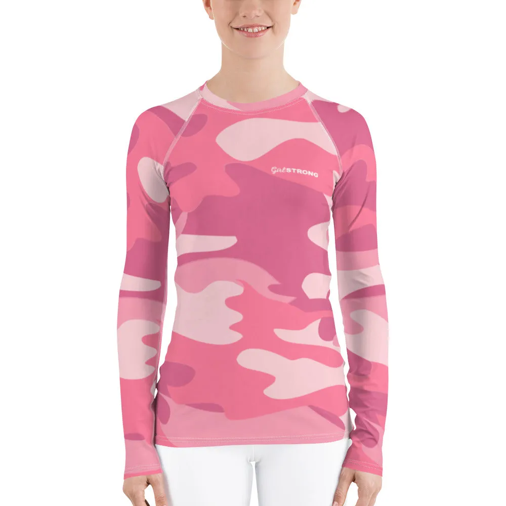 UPF 50 LONG SLEEVES RASH GUARD PINK CAMO