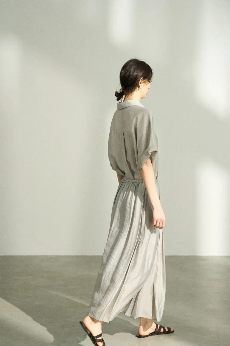 Viscose blend loose shirt | 3 color